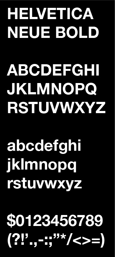 Helvetica neue bold typeface Logo